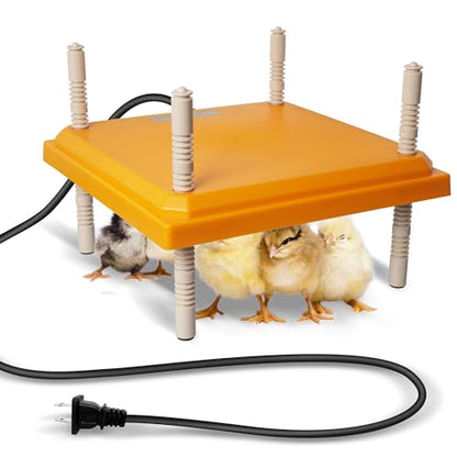 Brooder Plate for Chicks, 10" x 10" Chick Heating Plate Whit Adjustable Heights