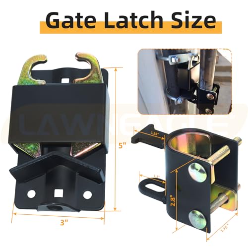 S16100700 Small Black Two Way Lockable Gate Latch (3"x5") for Metal Gates with 1-1/4" to 1-1/2" Diameter Tubes Replaces S16100700 Gate Latch for Farms Pastures, with 4-Digit Combination Lock - color: 1 Pack S16100700