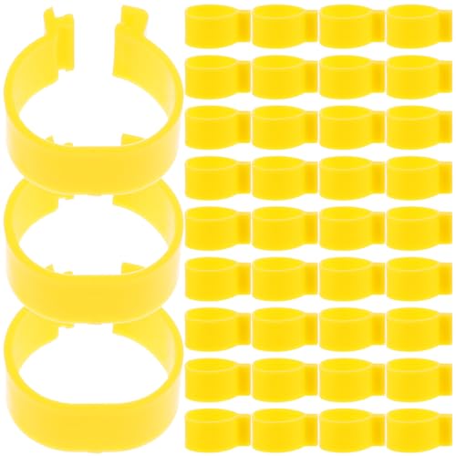 SUPVOX 100Pcs Adjustable Poultry Leg Bands for Chickens Ducks and Geese Colorful Identification Rings Open-Style Clips for Farm Marking and Bird Supplies Color