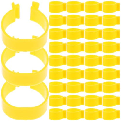 SUPVOX 100Pcs Adjustable Poultry Leg Bands for Chickens Ducks and Geese Colorful Identification Rings Open-Style Clips for Farm Marking and Bird Supplies Color