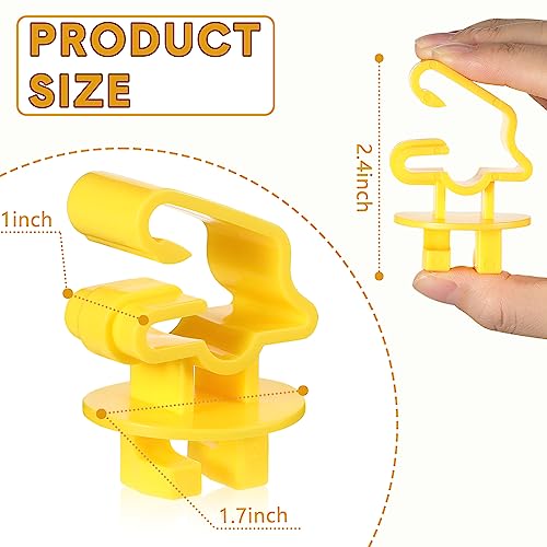 Geiserailie 150 Pcs T Post Insulators Shorter Wire Standard Snug Fitting T Post Clips Holding Insulators for Agricultural and Ranchers, Yellow