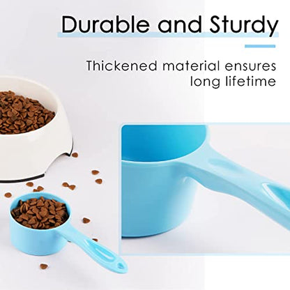 Super Design1 Cup Dog Food Scoop for Container Melamine Measuring Scoop for Dogs Cats Birds and Rabbits Pet Food Feeding Scoop Dishwasher Safe - Baby Blue - color: Baby Blue 1 Cup