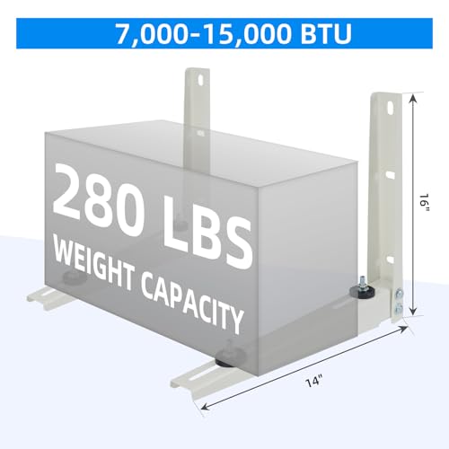 Qualward Mini Split Wall Mounting Bracket for Universal Ductless Air Conditioners, Heavy Duty Support Bracket for AC, Heat Pumps Compressors 7000-15000 BTU - size: 7000-15000 Btu