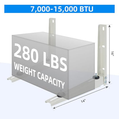 Qualward Mini Split Wall Mounting Bracket for Universal Ductless Air Conditioners, Heavy Duty Support Bracket for AC, Heat Pumps Compressors 7000-15000 BTU - size: 7000-15000 Btu
