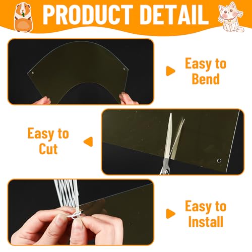 12 Pack Pet Cage Liner Protection Rabbit Cage Urine Guard Clear Cage Edge Liner Guinea Pig Side Lining Habitat Siding Small Animal Cage Accessories - Keep Litter in The Cage, 11.8 inches x 8 inches - color: Brown, size: 30X15 CM