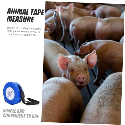 5M Blue Animal Weight Tape Measure for Cattle, Pigs, and Goats – Multipurpose Girth Measuring Tape for Farm Livestock and Veterinary Use Style