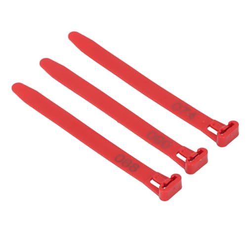 Rengue Numbered Chicken Leg Bands, Easy Apply Poultry Identification Rings, 100 Pieces for Ducks, Chicks, Geese, and Pigeons Numbered Chicken Leg Bands, PP Material, Nan Gardening (Red) - color: Red