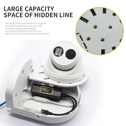 Indoor Outdoor Camera Bracket ABS Plastic Wall Mount L-Shaped Bracket for Security Dome IP Camera Mounting, Junction Box Cable Management (2.5in-SL-1PACK) - style: 2.5in-SL-1PACK