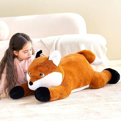 IKASA Giant Fox Stuffed Animal Plush Toy, 30" Large Big Soft Toys for Kids Girls Boys Girlfriend Childrens - style: Fox