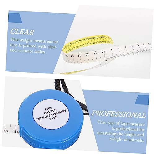UKCOCO Animal Weight Measuring Tape for Cattle Pigs Goats Portable Livestock Body and Bust Tape Measure for Farm Use