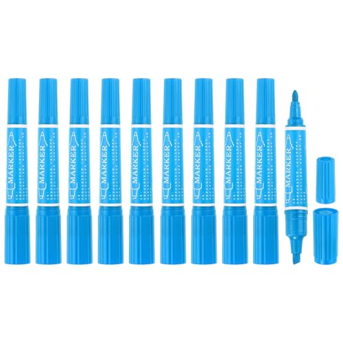 MECCANIXITY 10 Pcs Art Marker Pen Double-Ended Colored Pen Dual Sketch Marker for Drawing Sketching Writing Journaling, Light Blue - color: Light Blue
