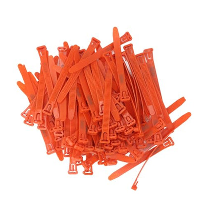Tissting 1-100 Numbered Poultry Leg Bands, Reusable Chicken ID Rings for Ducks Chicks Geese Pigeons Easy Identification Tracking Management (Orange) - color: Orange