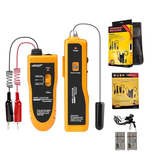 Underground Wire Locator Upgrade, RockyMars Cable Tester for Invisible Fence for Dogs, Circuit Breaker Finder, Electric Fence Wire Tracer, Wire Break Locator, etc. - style: NF-816 Yellow