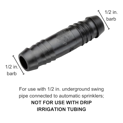 Rain Bird SWGCPLG EZ Pipe/Swing Pipe Barbed Coupling Fitting, 1/2" Barb x 1/2" Barb, 1-Pack - size: 1 Pack, style: 1/2" Barb x 1/2" Barb Coupler