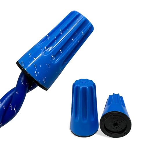 Dicio Waterproof Wire Nuts 50pcs Landscape Lighting Connectors Waterproof Electrical Connector for Sprinklers, UL Listed Outdoor connectors Waterproof Wire Caps - color: Blue_Black_50