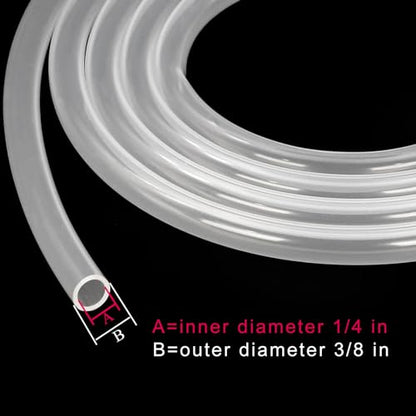 Silicone Tubing 1/4"ID - 10ft Food Grade Hose Pure Silicon Tube | 1/4" ID x 3/8" OD Flexible High /Low Temp Silicone Tubing for Home Brewing Wine Making Food Safe (9.84ft Length) - size: 1/4” ID x 3/8" OD, style: 10 ft