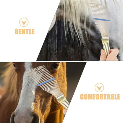Horse Sheep Grooming Rake Ergonomic Pet Brush for Gentle Body Care Compact and Lightweight Design for Cattle Goat and Livestock for Wet and Dry Use