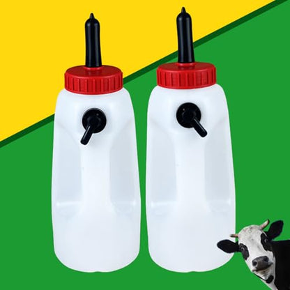 Calf Feeding Bottle Capacity Milk Feeders with Handle and Silicone Nipple for Easy Nursing Holders with Ergonomic Handle and Silicone Nipple for Feeding