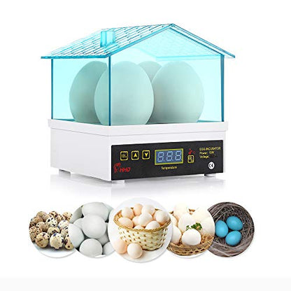 4 Egg Incubator, Incubators for Hatching Eggs, Mini House with Automatic Humidity Control Digital Professional for Hatching Duck Bird Quail Eggs