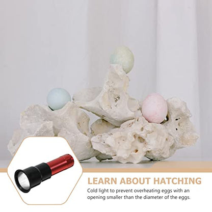 Hemobllo Egg Candler Tester, Egg Incubator Portable Cool Light Candling Lamp Hand Held Poultry Farm Candler Accessory - color: Red