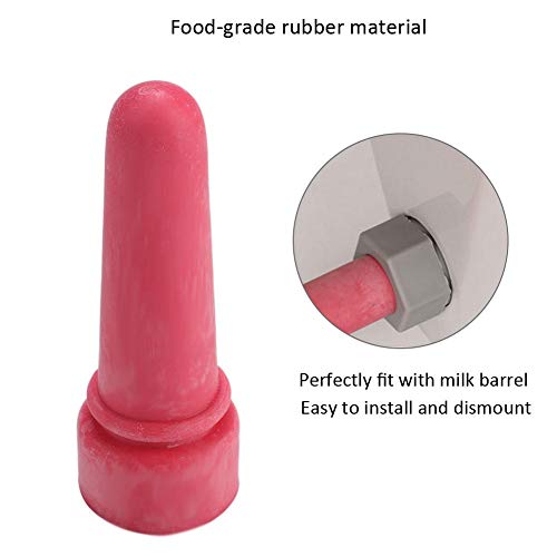 Cow Feeding Nipple, 5pcs Personalized Durable 6.9cm Length Rubber Milk Drink Nipples Animal Feeding Supplies
