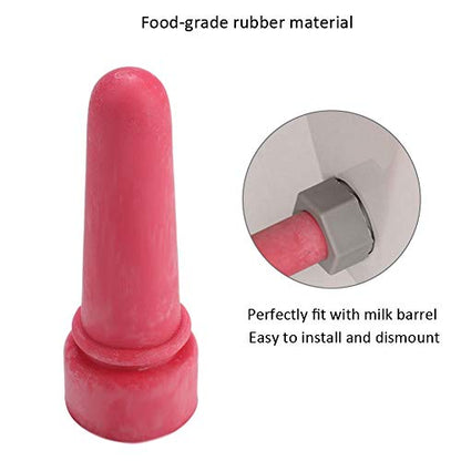 Cow Feeding Nipple, 5pcs Personalized Durable 6.9cm Length Rubber Milk Drink Nipples Animal Feeding Supplies