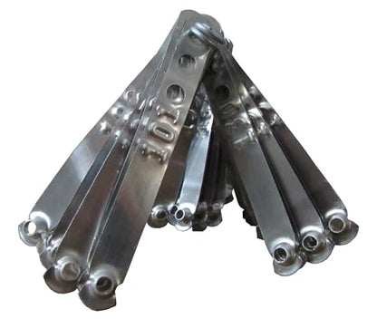 Pinnon Hatch Farms Leg Bands NOT Stamped Aluminum Chicken Poultry Duck Leg Identification Rings (100, Silver) - color: Silver