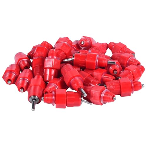 KISEER 30 Pack Automatic Chicken Waterer Poultry Water Nipple Drinker Feeders Hen Duck Screw Style