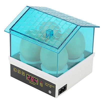 Automatic Temperature Control Incubator, Liquid Crystal Digital Display Incubator for Chicken Quail Experiment with 4 Sheets Humidity Maintenance Home Use for Children Education (Us Plug 110V)