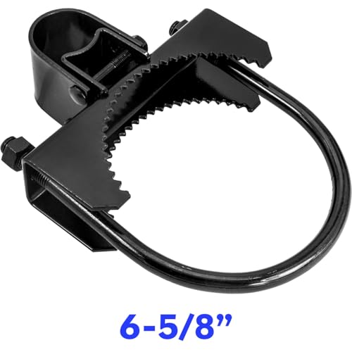 Black 6-5/8" x 1-5/8" or 1-7/8" Bulldog Hinge - Powder Coated - Pressed Steel - 2 Pack - size: BLACK 6-5/8 (2 PACK)