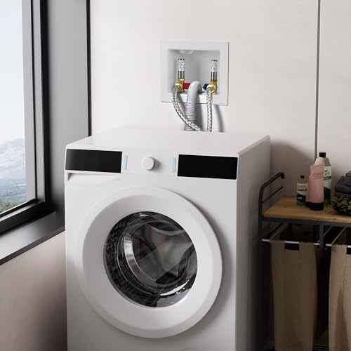 Washing Machine Outlet Box with Stainless Steel Water Hammer Arrestor, 1/2 Inch MIP&SWEAT x3/4 Inch MHT with Center Drain, Washer Faucet Recessed Box, Laundry Washer Valve Outlet Box - color: MIP&Sweat/SS Arrestor