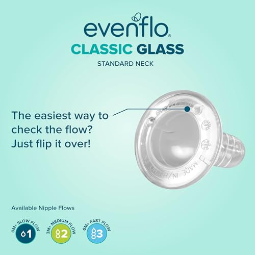 Evenflo Feeding Classic Glass, Twist Bottles, 4 Oz, 6 Bottles. - size: 1 Count (Pack of 6)