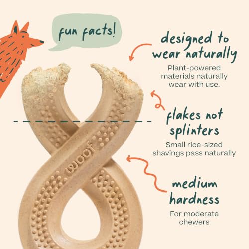 WOOF HonestChew Dog Toy Infinity - Durable Dog Chews - Made with Plant-Based Ingredients - Splinter-Resistant - Great for German Shepherds and Pit Bulls - Large - size: Large
