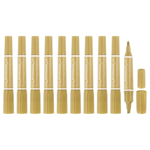 MECCANIXITY 10 Pcs Art Marker Pen Double-Ended Colored Pen Dual Sketch Marker for Drawing Sketching Writing Journaling, Khaki - color: Khaki