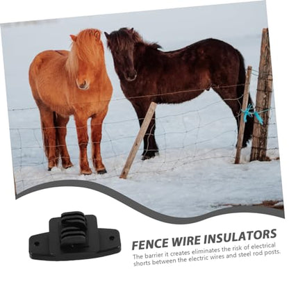 POPETPOP 50Pcs Fencing Insulators for Electric Fence Durable Portable Post Insulators for Livestock Safety High Strength Excellent Insulation Farm Accessorieshh