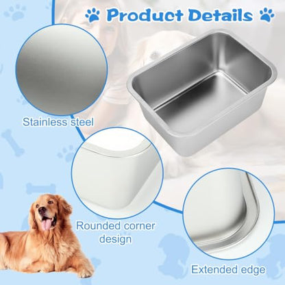YUEPET 5 Gallons Stainless Steel Dog Water Bowls, Extra Large Metal Dog Food and Water Bowls Large Capacity Pet Water Bowls for Indoor and Outdoor Extra Large Dogs - size: 5 Gallons