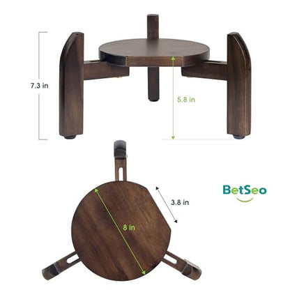 Drink Dispenser Stand Adjustable Width from 8" to 11.2" Wide - Beverage Jar and Water Plastic Jug Holder - to plant flower pots - Adjustable up to11.2-inch Wide (For 5-Gal Jug 8"-11.2")- Walnut Color - color: Drink Dispenser Stand-3 Legs