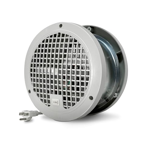 Suncourt ThruWall Room-to-Room Transfer Fan — Quiet Through Wall Vent Fan Improves Air Circulation Between Rooms 200-440 Sq. Ft. | 10’ Power Cord, 2-Speed (TW108) - size: Up to 192 CFM-Corded