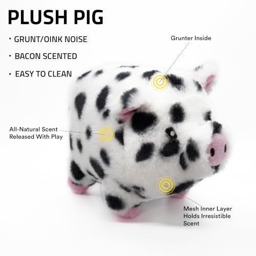 Playology Dog Toys | Plush Pig Stuffed Animal | Pork Sausage Scented Jumbo Toy | Plush Chew Toy for Large Dogs - size: Large, style: Pig