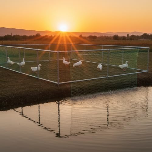 Garden Netting, 25' x 50' Heavy Duty Bird Netting Deer Fence Net, 1.6" Mesh Poultry Netting for Chicken Coop, Run & Garden, Protect Fruit Trees, Vegetables from Birds, Deer, Squirrels - color: Green, size: 25' x 50' - 1.6"