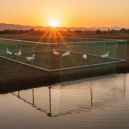 Garden Netting, 25' x 50' Heavy Duty Bird Netting Deer Fence Net, 1.6" Mesh Poultry Netting for Chicken Coop, Run & Garden, Protect Fruit Trees, Vegetables from Birds, Deer, Squirrels - color: Green, size: 25' x 50' - 1.6"