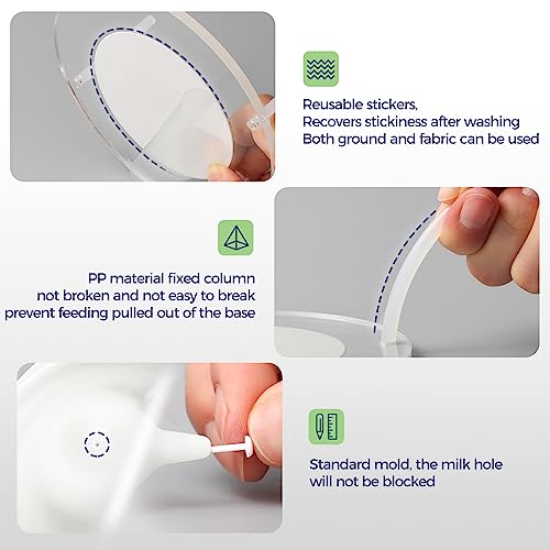 200ml Silicone Multi-Pet Milk Feeder with 4 Nipples(White) | Feeds 4 pets at once! Silicone, Stable base, Smooth milk flow. Leak-proof needles seal unused nipples. Includes syringe. - color: White, size: 200ml