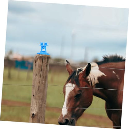 Sosoport 50Pcs Livestock Electric Fence Wire Insulators Material Excellent Insulation for Use Portable Post Insulators for Efficient Fencing