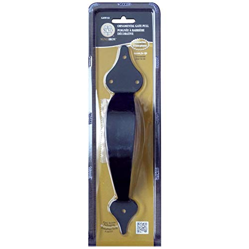 Nuvo Iron GHW10 10" Ornamental Gate Pull Handle, 1 Count (Pack of 1), Black