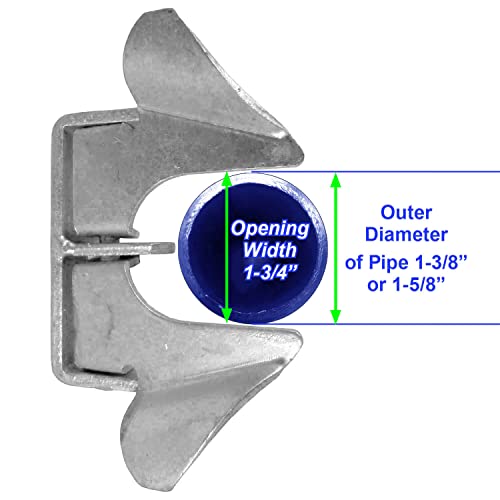 Wall Mount Gate Butterfly Fork Latch - 1-3/8" to 1-5/8" Fork Diameter - Chain Link Fence Gate Latching Hardware - Chain Link Fence Gate Parts - size: 1-3/8" Wall Mount