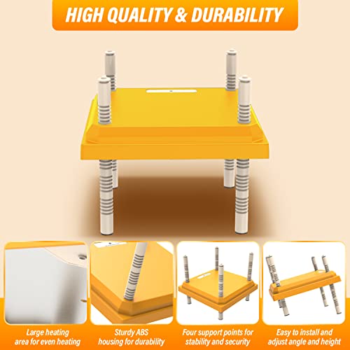 Chick Brooder, Chick Brooder Heating Plate, Chick Incubator Heating Lamp, Height Adjustable, Suitable for 15 Chicks.
