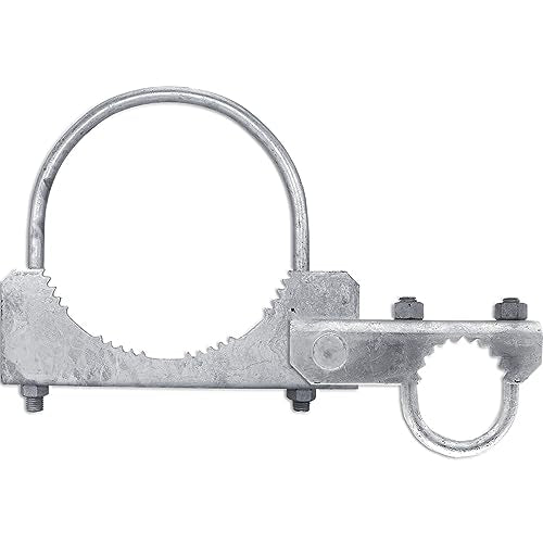 Chain Link Fence 180 Degree Commercial Duty Gate Hinge-for 6-5/8" Outside Diameter Gate Post/Pipe & 1-5/8 Thru 1-7/8" Gate Frames. Chain Link Post Gate Hinge - Includes Hinge U Bolts - 1 Hinge Assy - size: 6-5/8" Post - Each