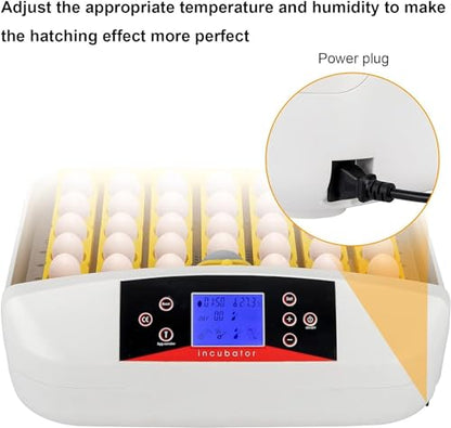 Egg Incubator, with Humidity Display and Egg Candler, Automatic Egg Turner for Hatching Chickens(42 Egg)