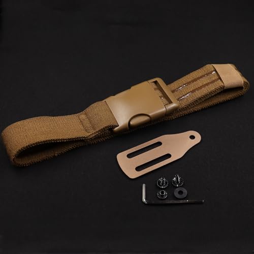 Tactical Leg Strap Drop Swivel Attachment for Holsters, Thigh Strap Belt for Leg Holster, with Quick-Release Buckle. - color: Leg Strap & Adapter-tan