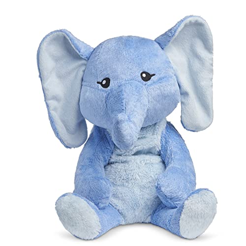 HUGIMALS Emory the Elephant 20 Inch 4.5 lb Heavy Cute Sensory Weighted Comfort Plush | Large Unscented Washable Self Care Calming Stuffed Animal for Kids, Teens and Adults - color: Emory the Elephant